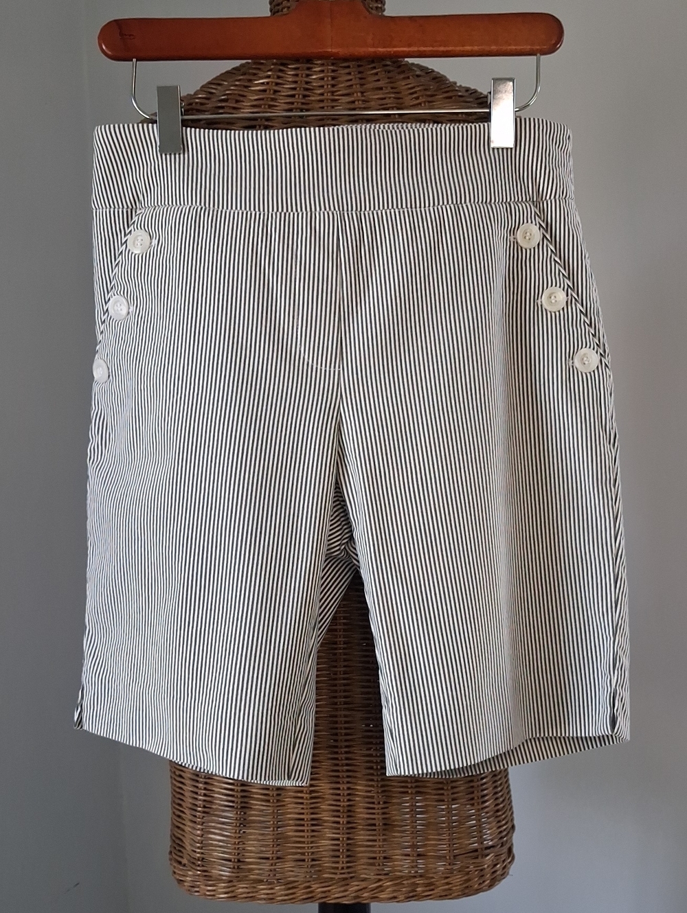 COUNTERPARTS Stripped Bermuda Shorts.